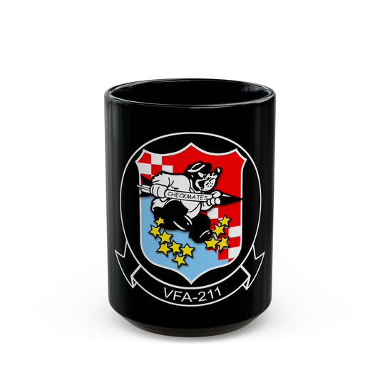 VFA 211 Strike Fighter Squadron 211 (U.S. Navy) Black Coffee Mug-15oz-The Sticker Space