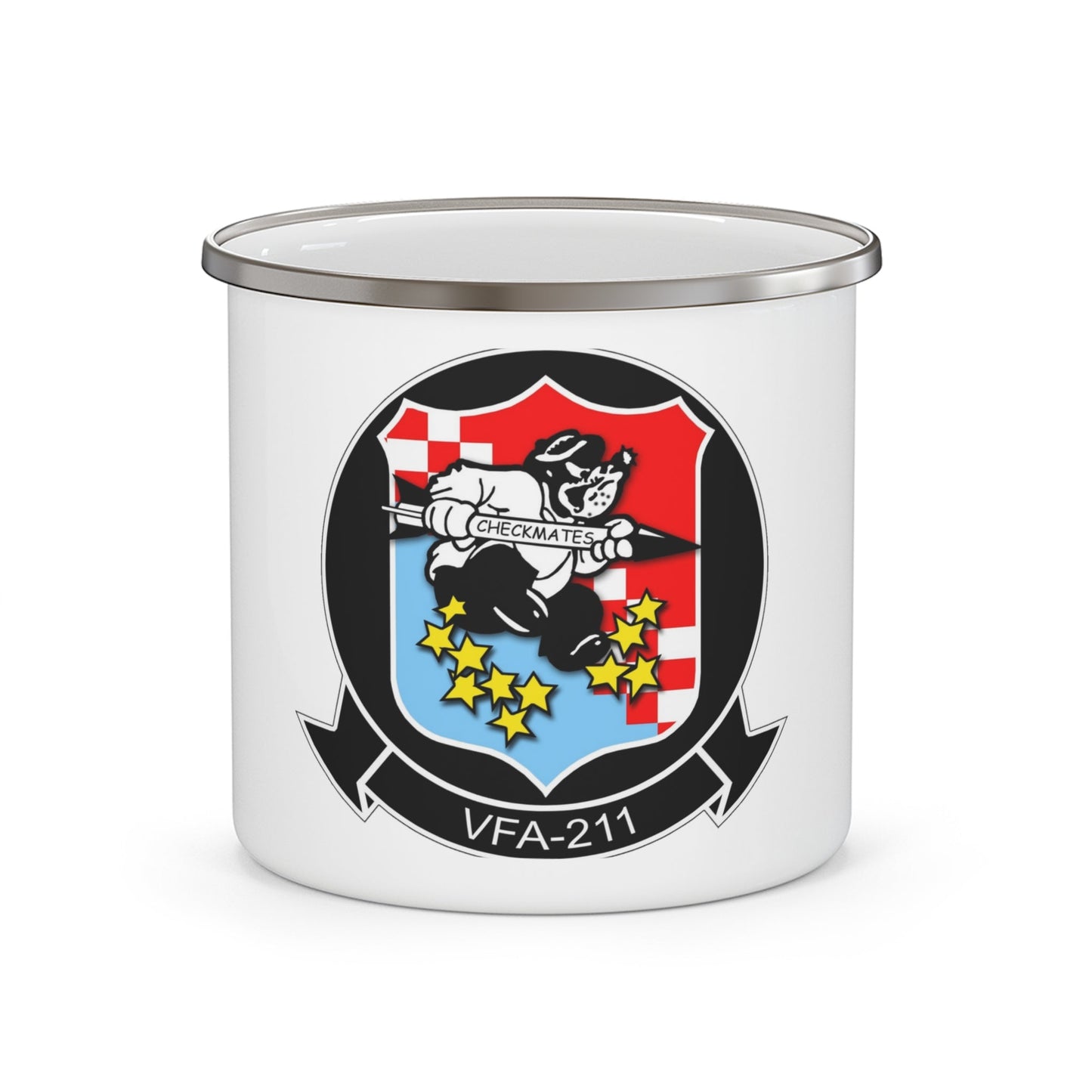 VFA 211 Strike Fighter Squadron 211 (U.S. Navy) Enamel Mug 12oz-12oz-The Sticker Space