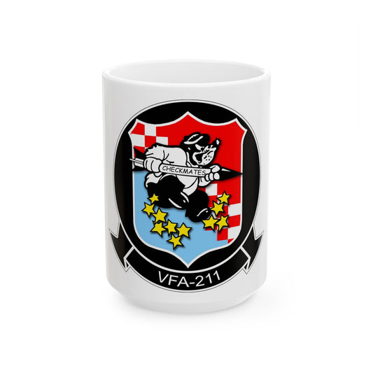 VFA 211 Strike Fighter Squadron 211 (U.S. Navy) White Coffee Mug-15oz-The Sticker Space