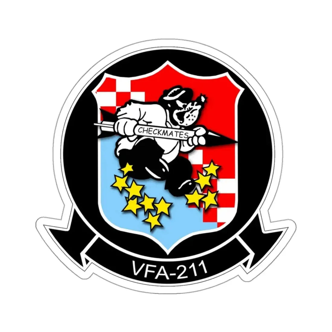 VFA 211 Strike Fighter Squadron 211 (U.S. Navy) STICKER Vinyl Kiss-Cut Decal 3 Inch White - The Sticker Space