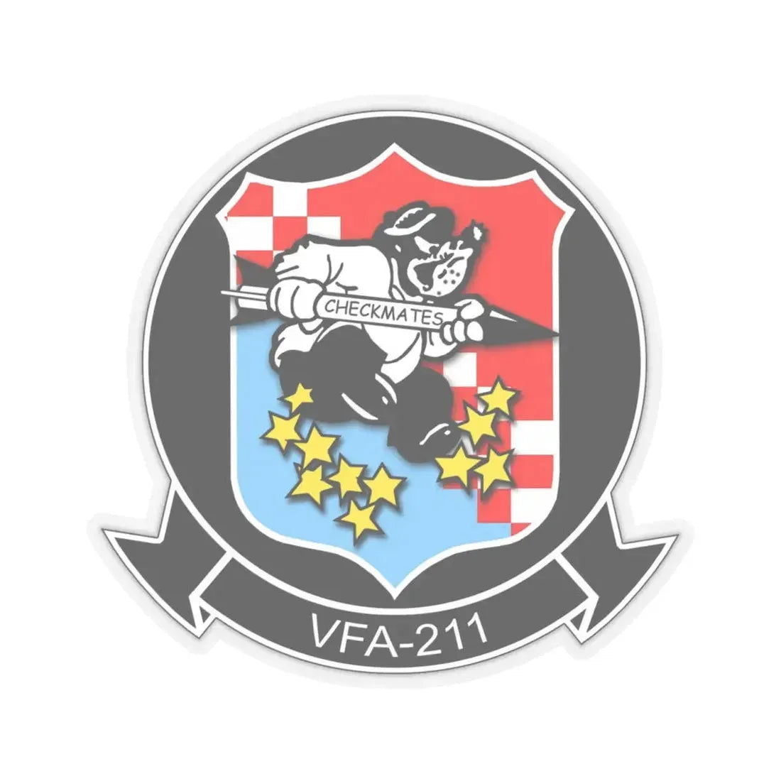 VFA 211 Strike Fighter Squadron 211 (U.S. Navy) STICKER Vinyl Kiss-Cut Decal 4 Inch Transparent - The Sticker Space