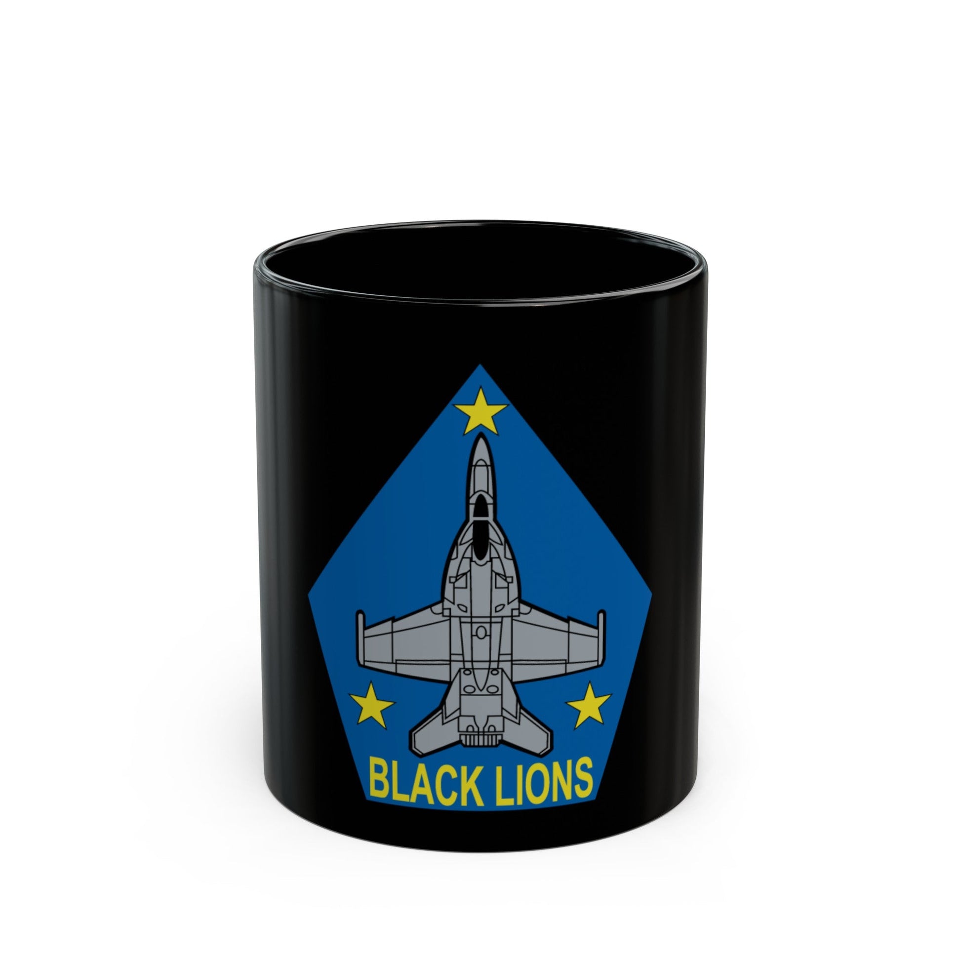 VFA 213 Black Lions (U.S. Navy) Black Coffee Mug-11oz-The Sticker Space