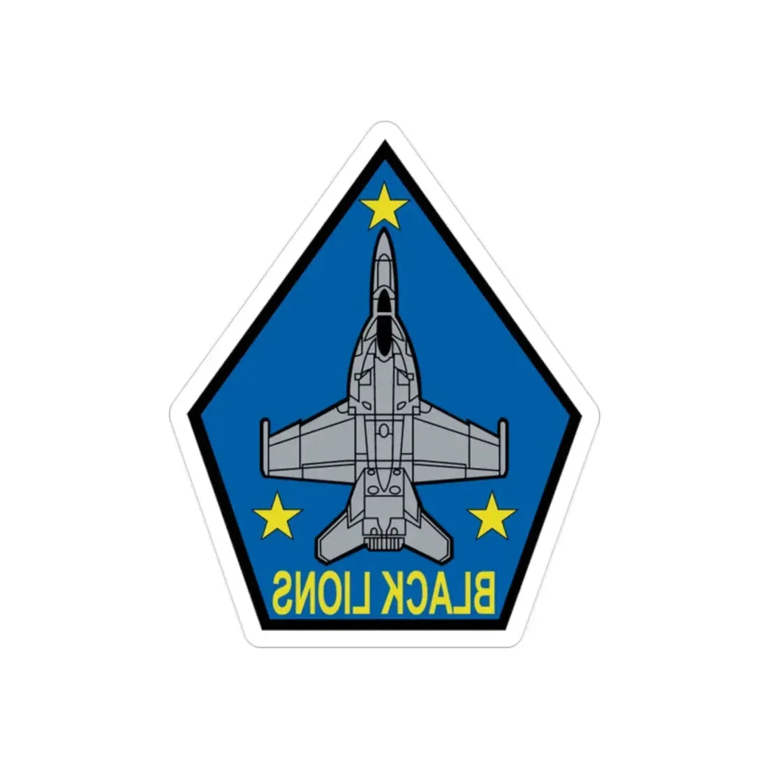 VFA 213 Black Lions (U.S. Navy) REVERSE PRINT Transparent Die-Cut STICKER 2 Inch Die-Cut Transparent - The Sticker Space