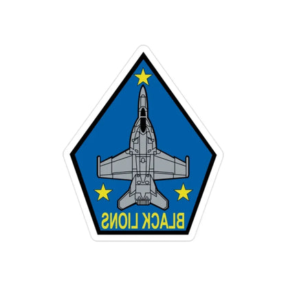 VFA 213 Black Lions (U.S. Navy) REVERSE PRINT Transparent Die-Cut STICKER 2 Inch Die-Cut Transparent - The Sticker Space