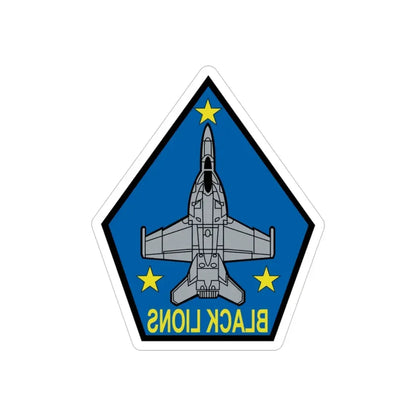 VFA 213 Black Lions (U.S. Navy) REVERSE PRINT Transparent Die-Cut STICKER 4 Inch Die-Cut Transparent - The Sticker Space