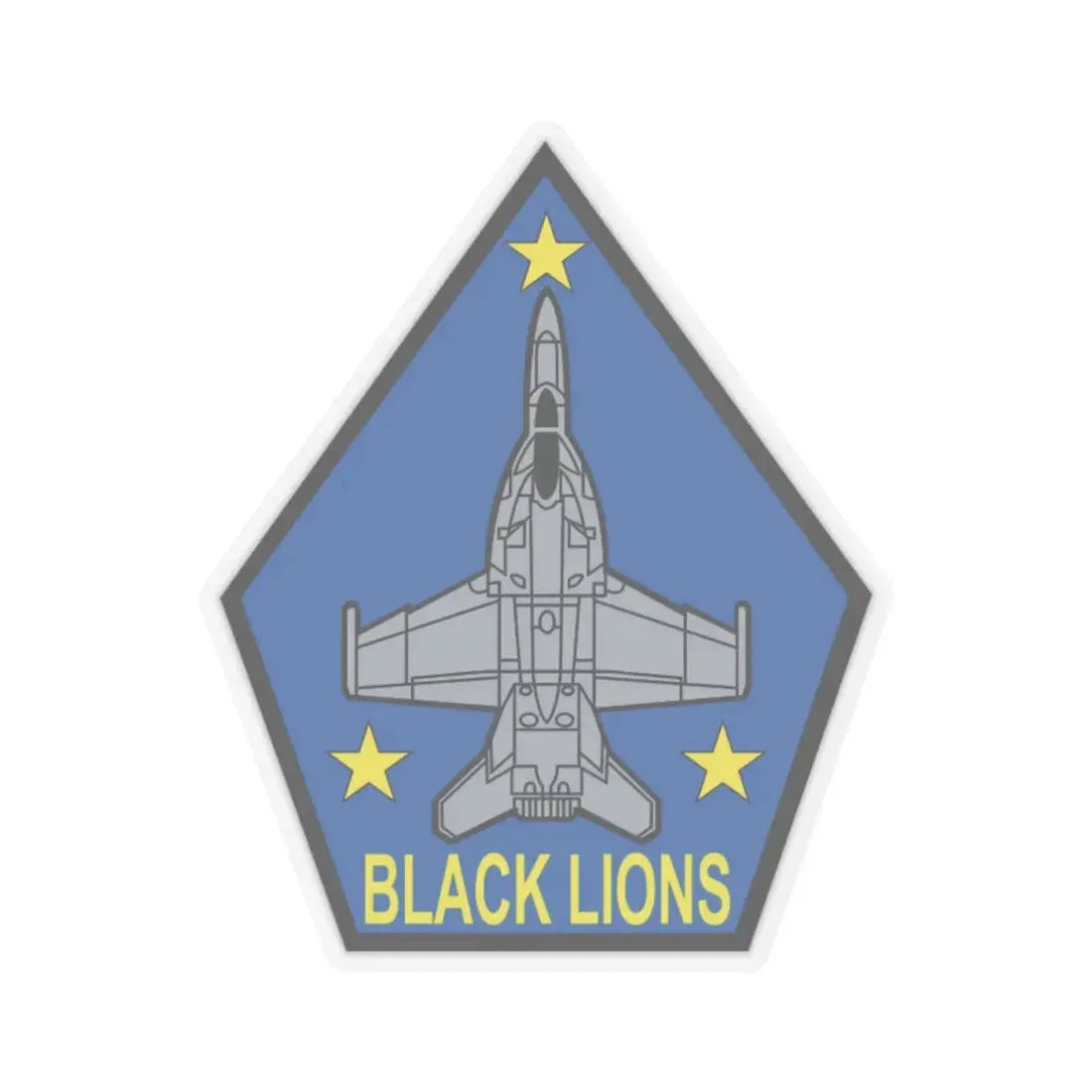 VFA 213 Black Lions (U.S. Navy) STICKER Vinyl Kiss-Cut Decal 4 Inch Transparent - The Sticker Space