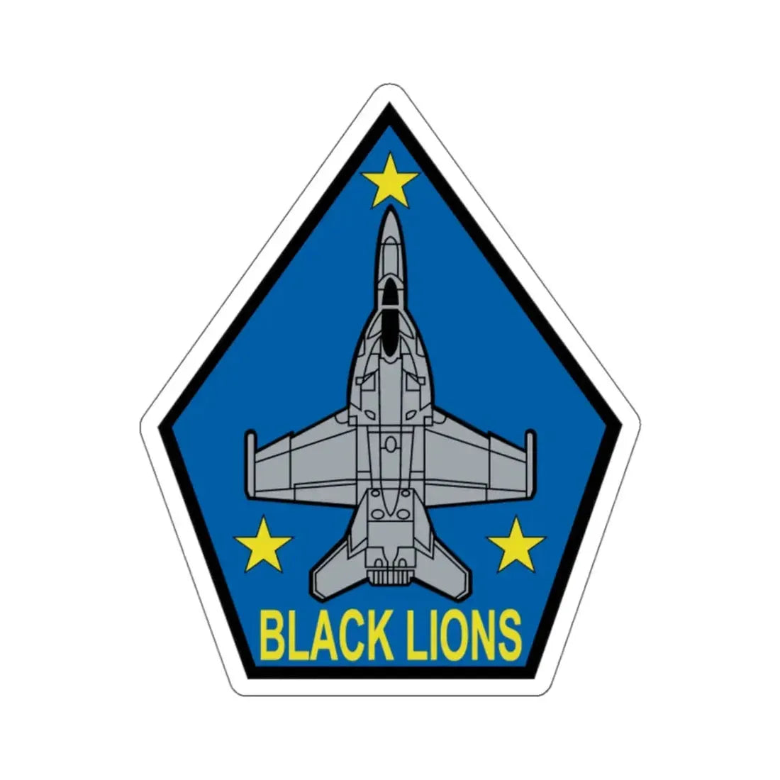 VFA 213 Black Lions (U.S. Navy) STICKER Vinyl Kiss-Cut Decal 4 Inch White - The Sticker Space