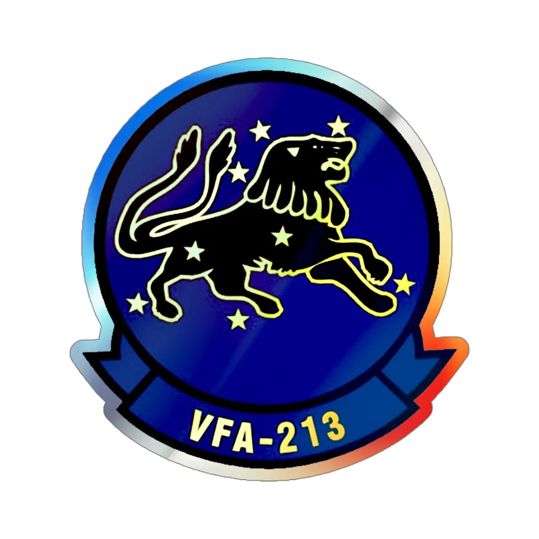 VFA 213 Strike Fighter Squadron 213  (U.S. Navy) Holographic STICKER Die-Cut Vinyl Decal 4 Inch Holographic - The Sticker Space