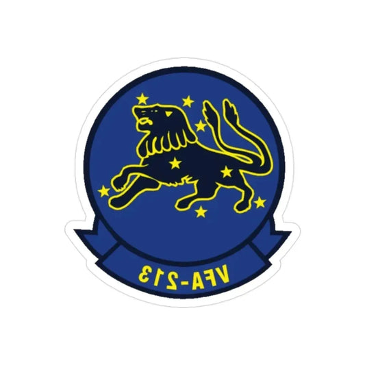 VFA 213 Strike Fighter Squadron 213 (U.S. Navy) REVERSE PRINT Transparent Die-Cut STICKER 2 Inch Die-Cut Transparent - The Sticker Space