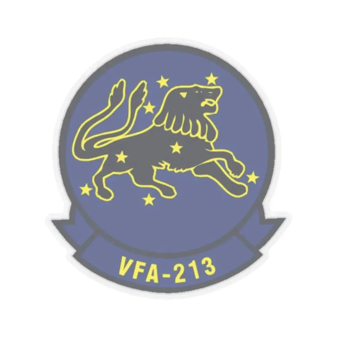 VFA 213 Strike Fighter Squadron 213 (U.S. Navy) STICKER Vinyl Kiss-Cut Decal 6 Inch Transparent - The Sticker Space