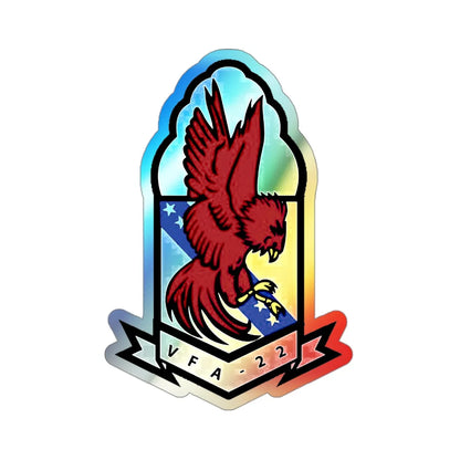 VFA 22 (U.S. Navy) Holographic STICKER Die-Cut Vinyl Decal 3 Inch Holographic - The Sticker Space