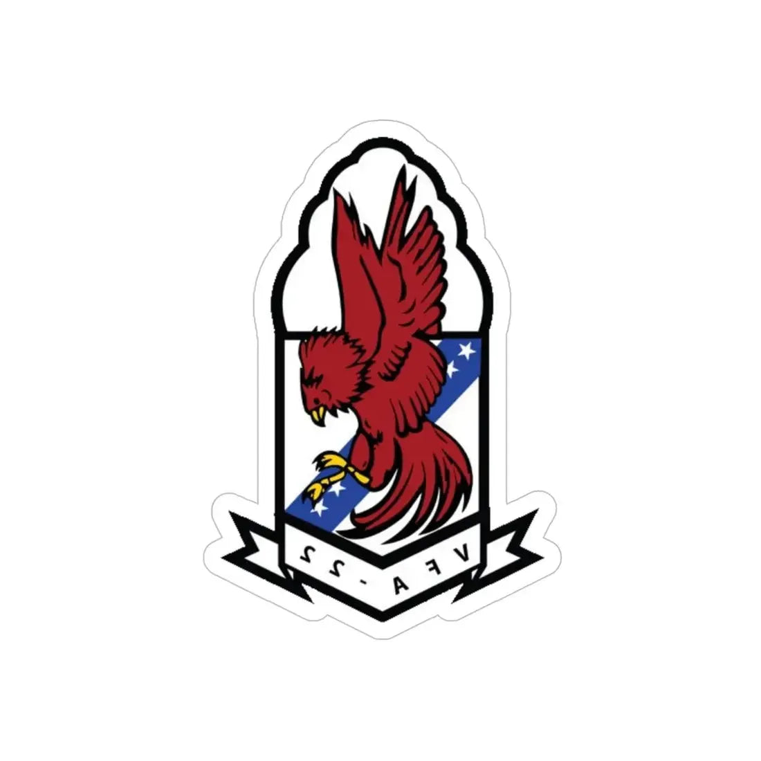 VFA 22 (U.S. Navy) REVERSE PRINT Transparent Die-Cut STICKER 6 Inch Die-Cut Transparent - The Sticker Space