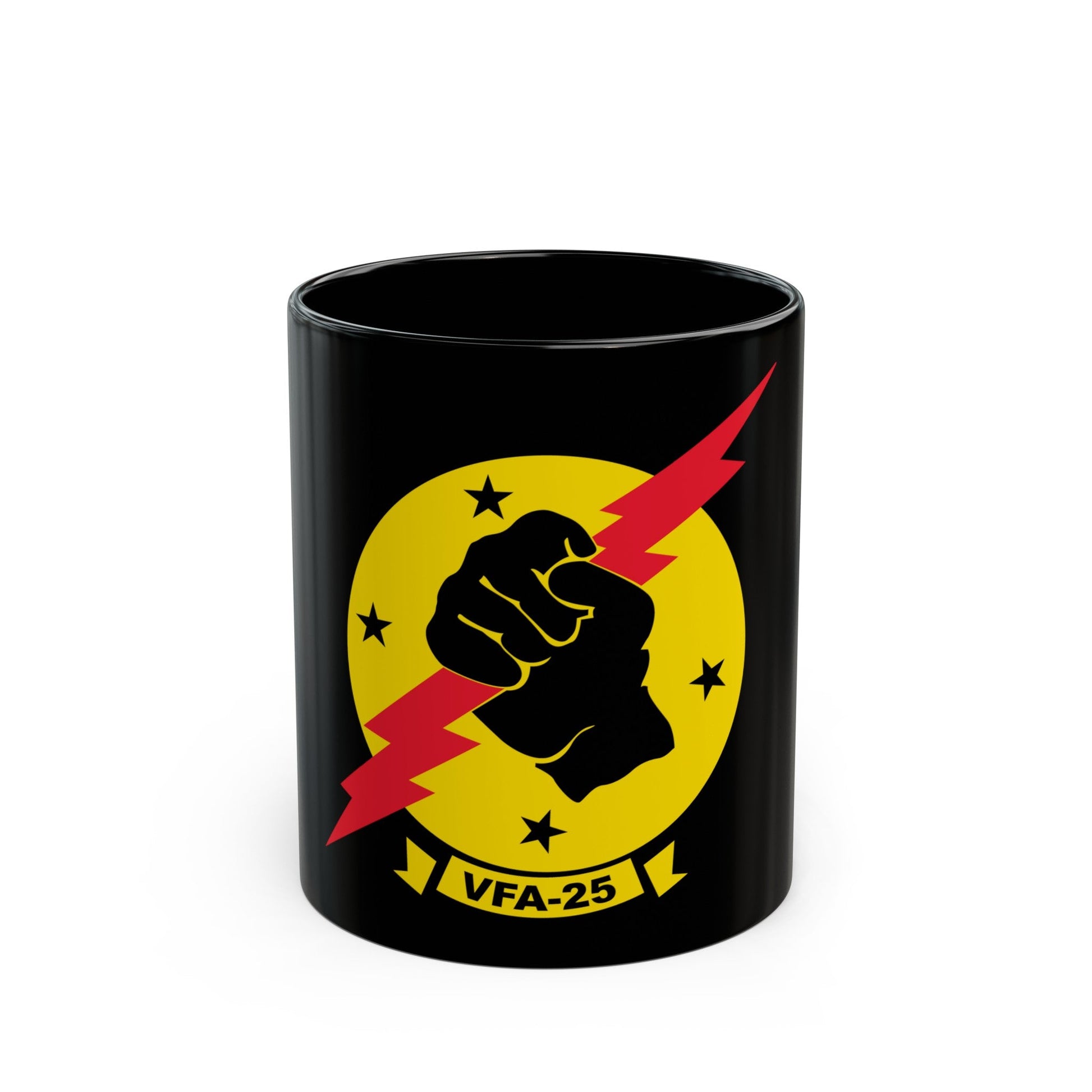 VFA 25 Fist of the Fleet (U.S. Navy) Black Coffee Mug-11oz-The Sticker Space