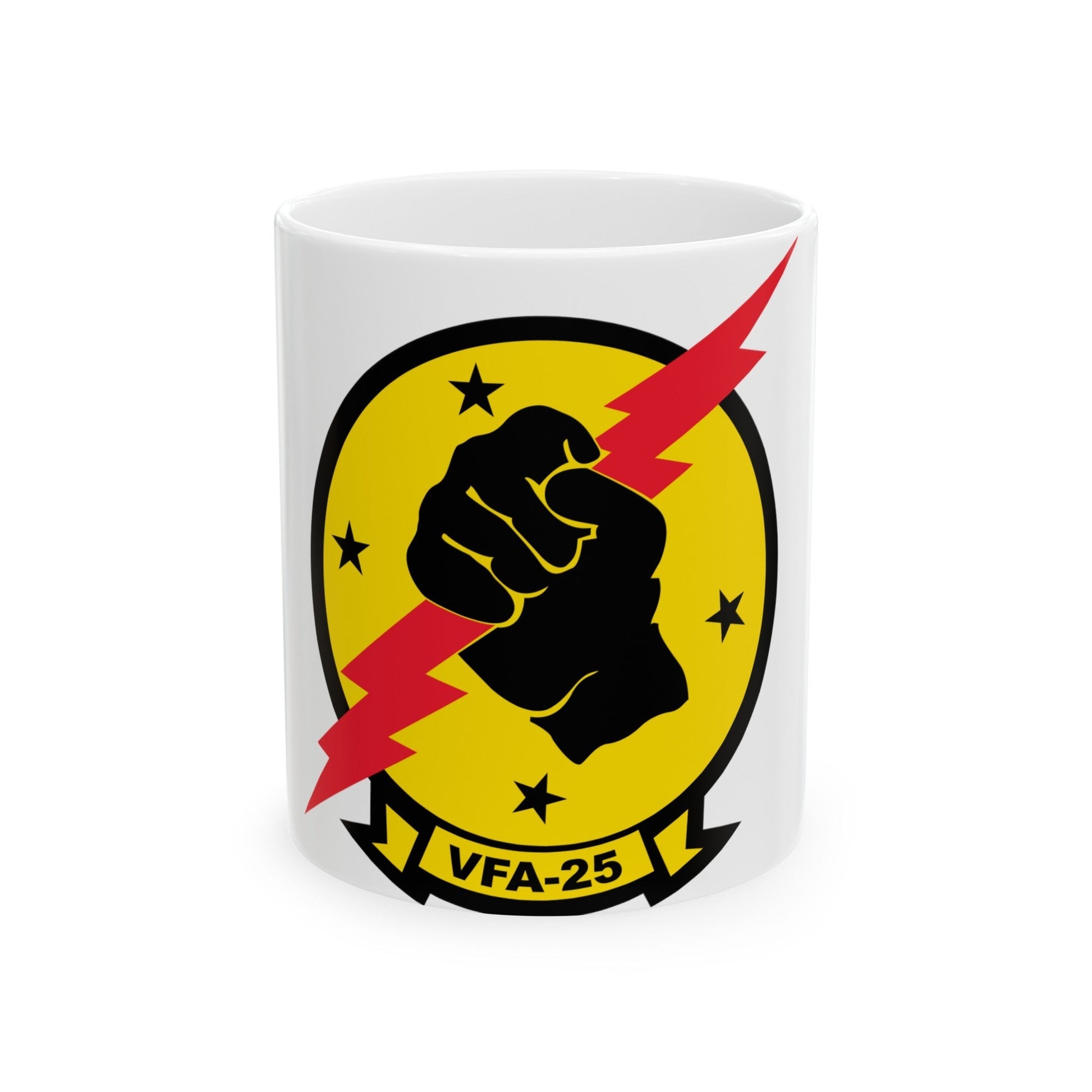 VFA 25 Fist of the Fleet (U.S. Navy) White Coffee Mug-11oz-The Sticker Space