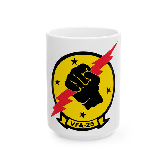 VFA 25 Fist of the Fleet (U.S. Navy) White Coffee Mug-15oz-The Sticker Space