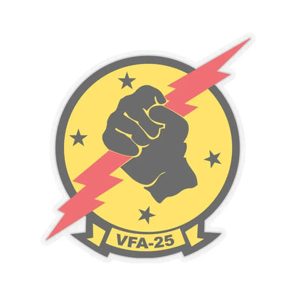 VFA 25 Fist of the Fleet (U.S. Navy) STICKER Vinyl Kiss-Cut Decal 4 Inch Transparent - The Sticker Space