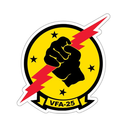 VFA 25 Fist of the Fleet (U.S. Navy) STICKER Vinyl Kiss-Cut Decal 4 Inch White - The Sticker Space