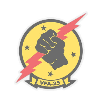VFA 25 Fist of the Fleet (U.S. Navy) STICKER Vinyl Kiss-Cut Decal 6 Inch Transparent - The Sticker Space