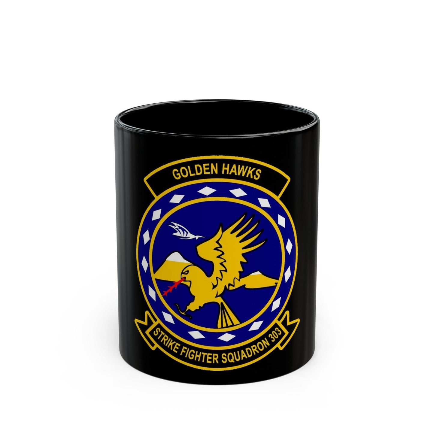 VFA 303 Strike Fighter Squadron 303 (U.S. Navy) Black Coffee Mug-11oz-The Sticker Space