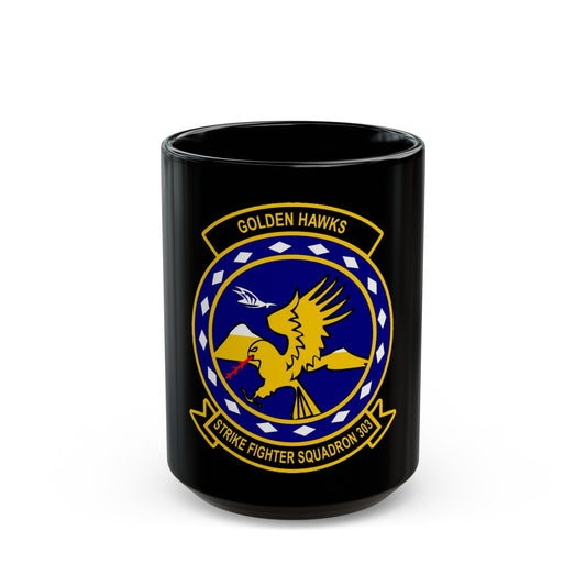 VFA 303 Strike Fighter Squadron 303 (U.S. Navy) Black Coffee Mug-15oz-The Sticker Space