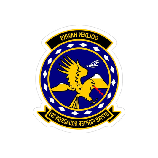 VFA 303 Strike Fighter Squadron 303 (U.S. Navy) REVERSE PRINT Transparent STICKER-2" × 2"-The Sticker Space