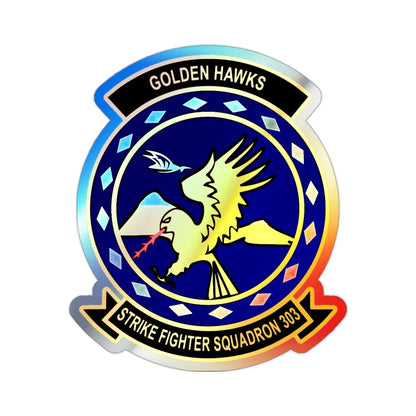 VFA 303 Strike Fighter Squadron 303 (U.S. Navy) Holographic STICKER Die-Cut Vinyl Decal 2 Inch Holographic - The Sticker Space