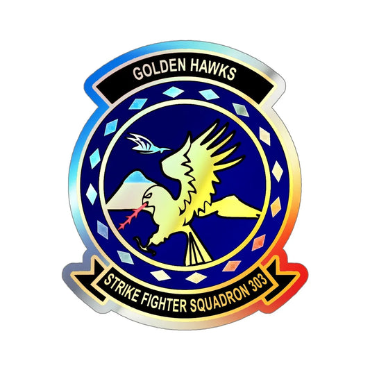 VFA 303 Strike Fighter Squadron 303 (U.S. Navy) Holographic STICKER Die-Cut Vinyl Decal 6 Inch Holographic - The Sticker Space