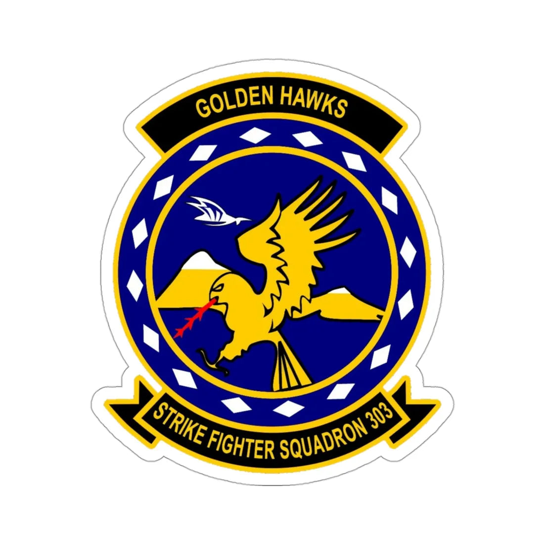 VFA 303 Strike Fighter Squadron 303 (U.S. Navy) STICKER Vinyl Die-Cut Decal 3 Inch - The Sticker Space