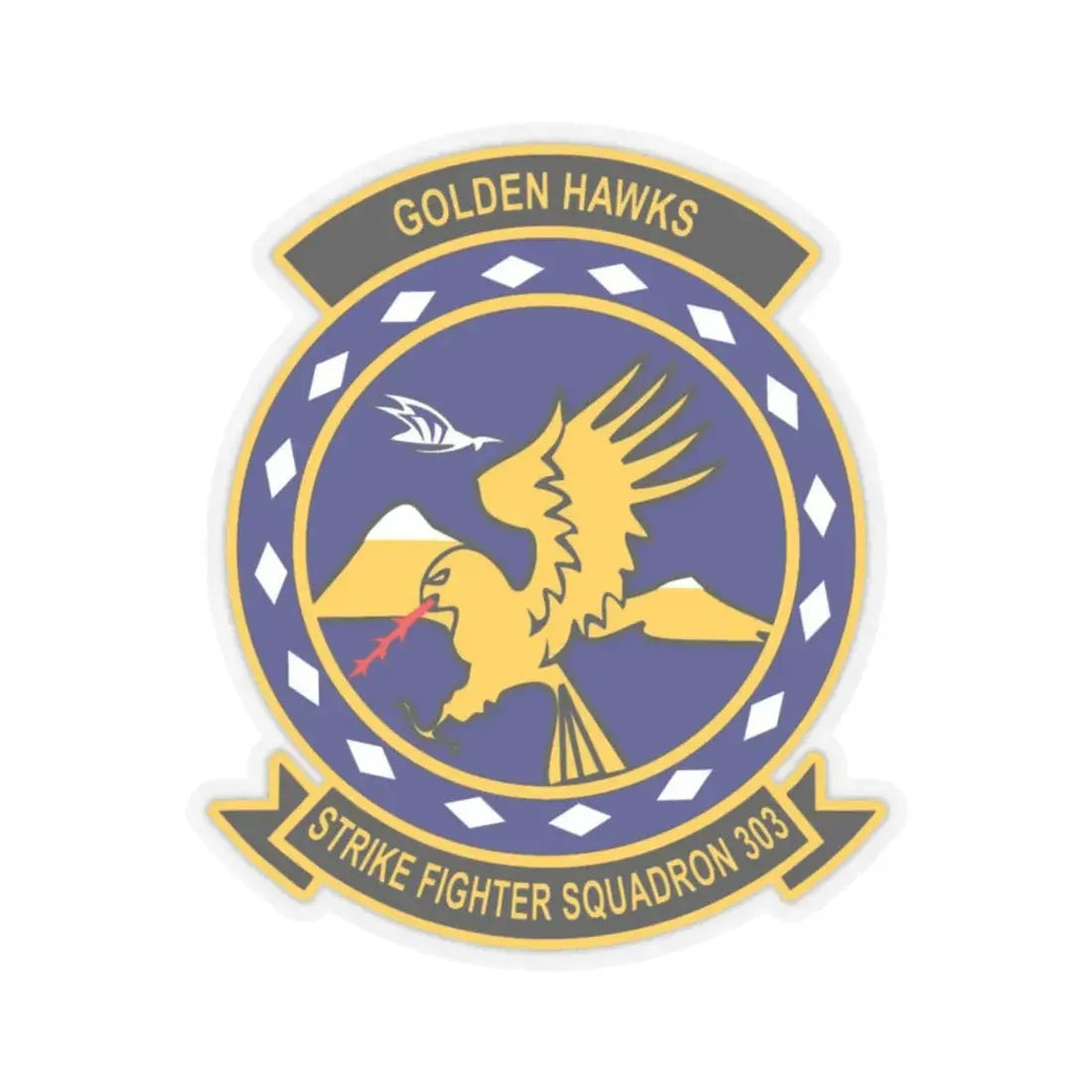 VFA 303 Strike Fighter Squadron 303 (U.S. Navy) STICKER Vinyl Kiss-Cut Decal 2 Inch Transparent - The Sticker Space