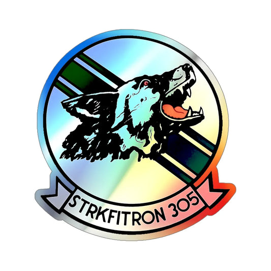 VFA 305 Strike Fighter Squadron 305 (U.S. Navy) Holographic STICKER Die-Cut Vinyl Decal 6 Inch Holographic - The Sticker Space