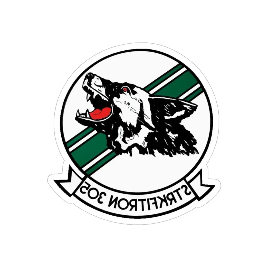 VFA 305 Strike Fighter Squadron 305 (U.S. Navy) REVERSE PRINT Transparent Die-Cut STICKER 5 Inch Die-Cut Transparent - The Sticker Space