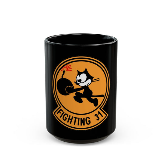 VFA 31 Strike Fighter Squadron 31 (U.S. Navy) Black Coffee Mug-15oz-The Sticker Space