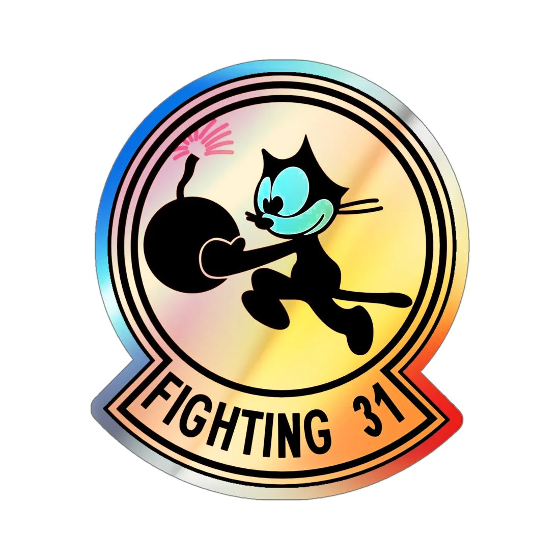 VFA 31 Strike Fighter Squadron 31 (U.S. Navy) Holographic STICKER Die-Cut Vinyl Decal 4 Inch Holographic - The Sticker Space