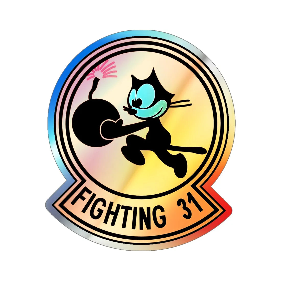VFA 31 Strike Fighter Squadron 31 (U.S. Navy) Holographic STICKER Die-Cut Vinyl Decal 6 Inch Holographic - The Sticker Space