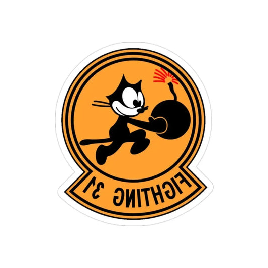 VFA 31 Strike Fighter Squadron 31 (U.S. Navy) REVERSE PRINT Transparent Die-Cut STICKER 2 Inch Die-Cut Transparent - The Sticker Space