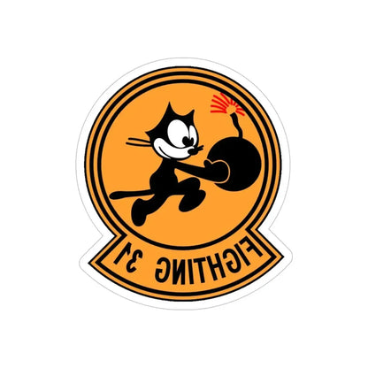 VFA 31 Strike Fighter Squadron 31 (U.S. Navy) REVERSE PRINT Transparent Die-Cut STICKER 6 Inch Die-Cut Transparent - The Sticker Space