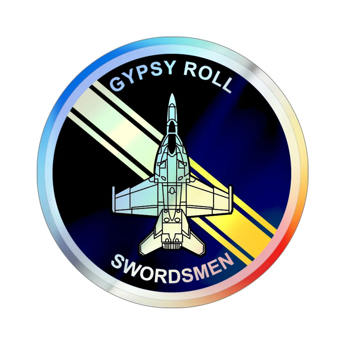 VFA 32 Fighting Swordsmen (U.S. Navy) Holographic STICKER Die-Cut Vinyl Decal 6 Inch Holographic - The Sticker Space