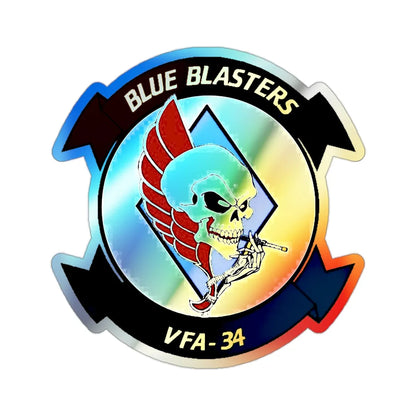 VFA 34 1 (U.S. Navy) Holographic STICKER Die-Cut Vinyl Decal 2 Inch Holographic - The Sticker Space