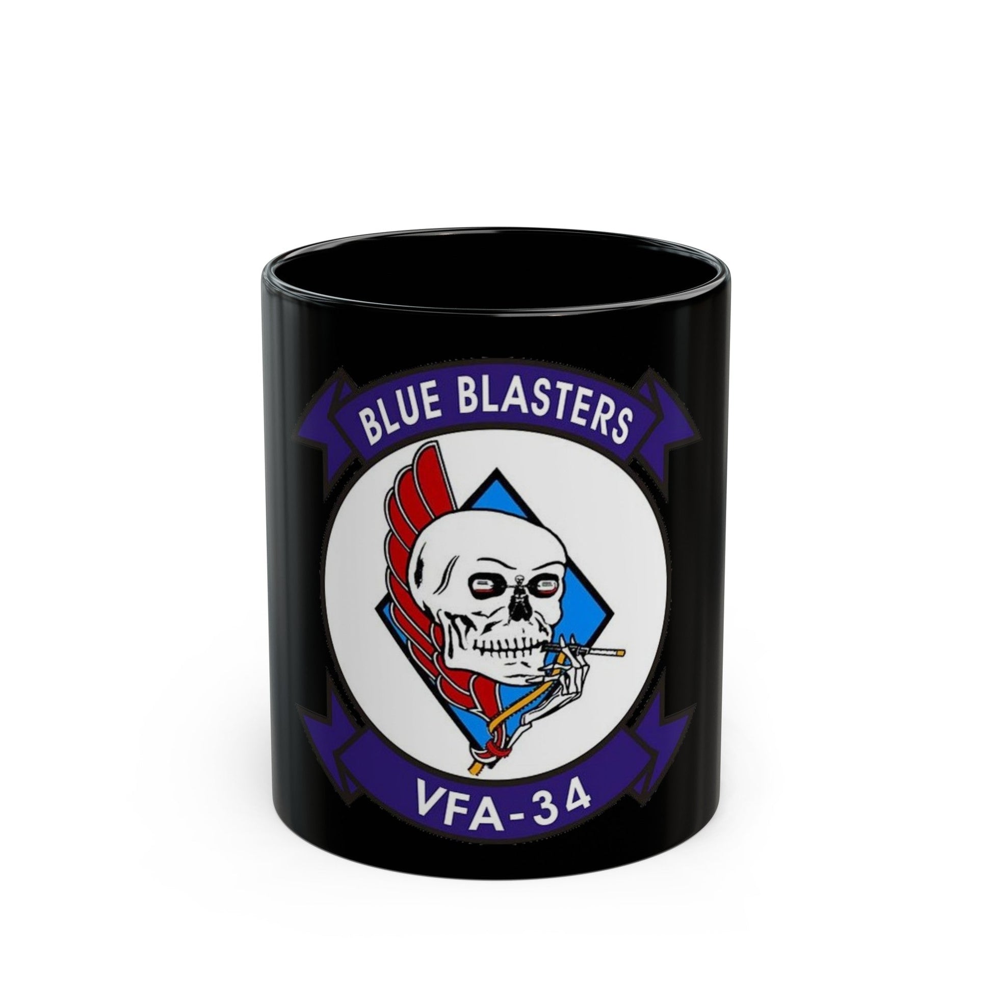 VFA 34 (U.S. Navy) Black Coffee Mug-11oz-The Sticker Space