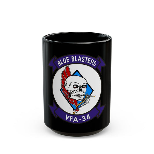 VFA 34 (U.S. Navy) Black Coffee Mug-15oz-The Sticker Space