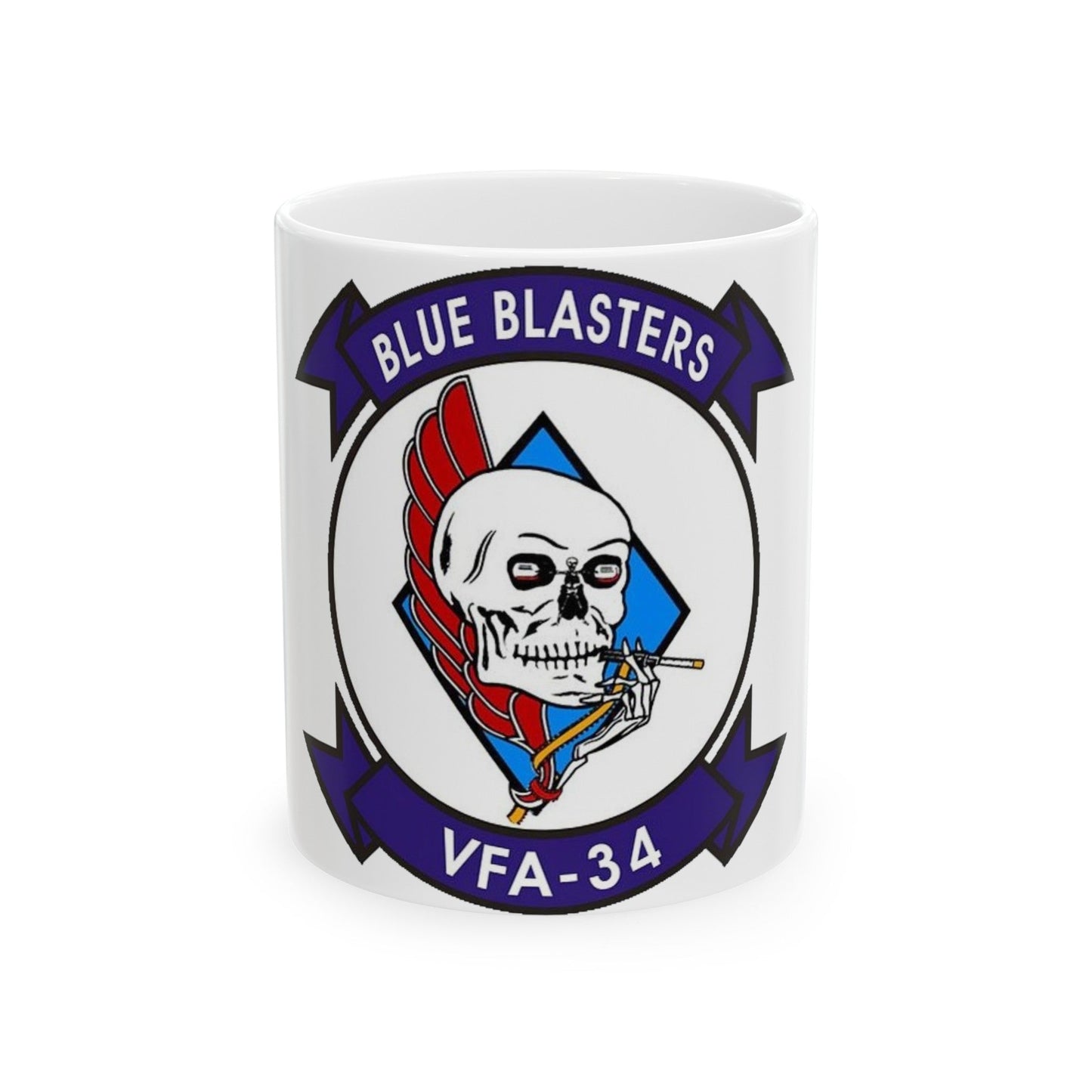 VFA 34 (U.S. Navy) White Coffee Mug-11oz-The Sticker Space