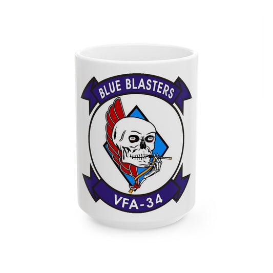 VFA 34 (U.S. Navy) White Coffee Mug-15oz-The Sticker Space