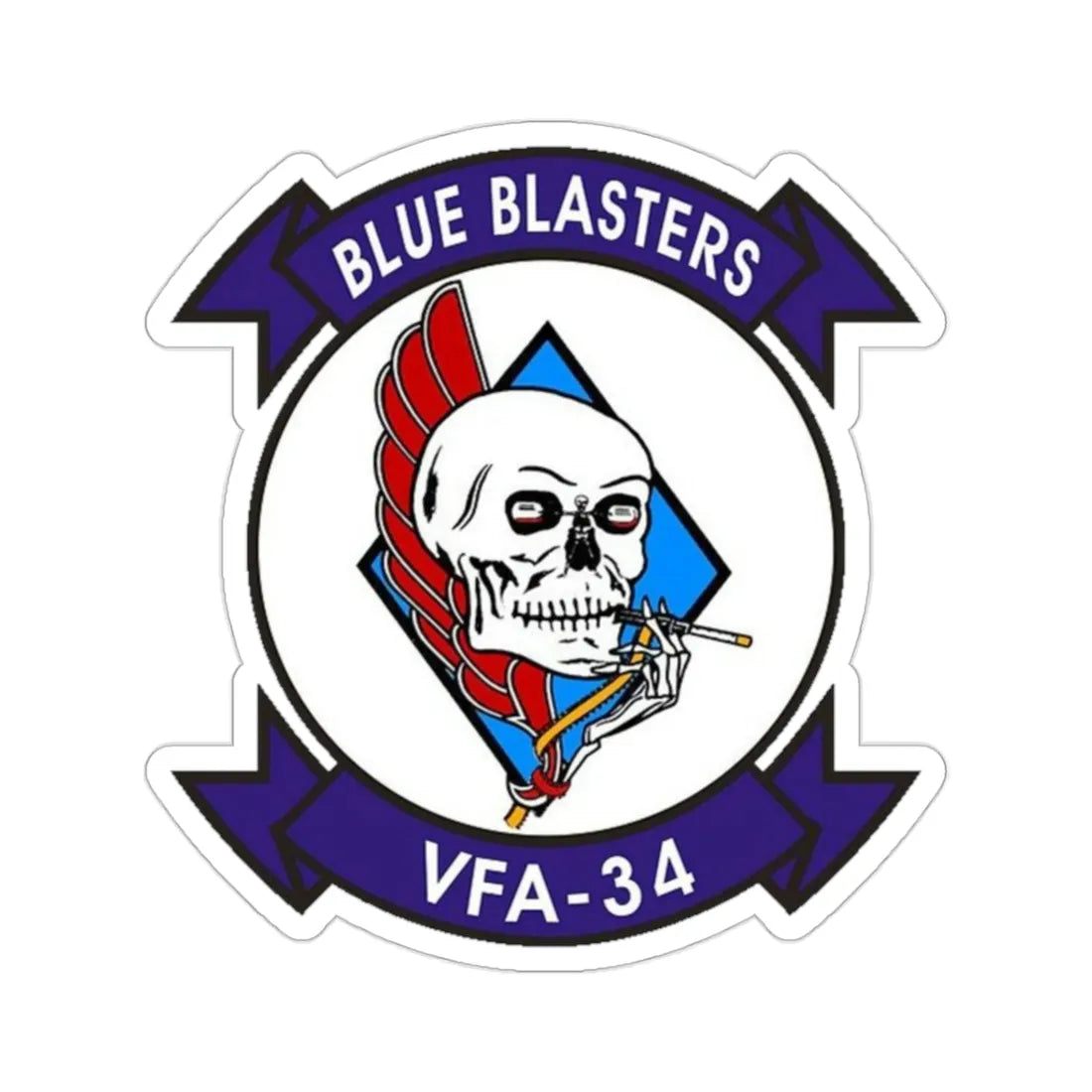 VFA 34 (U.S. Navy) STICKER Vinyl Die-Cut Decal 2 Inch - The Sticker Space