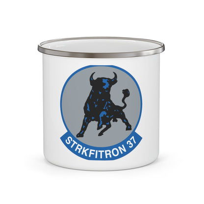 VFA 37 Ragin' Bulls STRKFITRON 37 (U.S. Navy) Enamel Mug 12oz-12oz-The Sticker Space