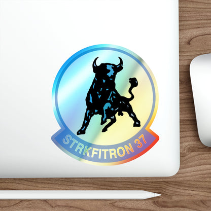 VFA 37 Ragin' Bulls STRKFITRON 37 (U.S. Navy) Holographic STICKER Die-Cut Vinyl Decal-The Sticker Space