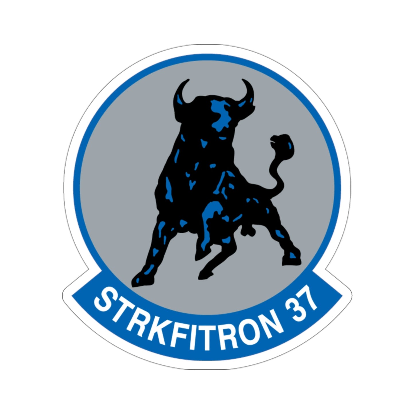 VFA 37 Ragin' Bulls STRKFITRON 37 (U.S. Navy) STICKER Vinyl Die-Cut Decal-3 Inch-The Sticker Space