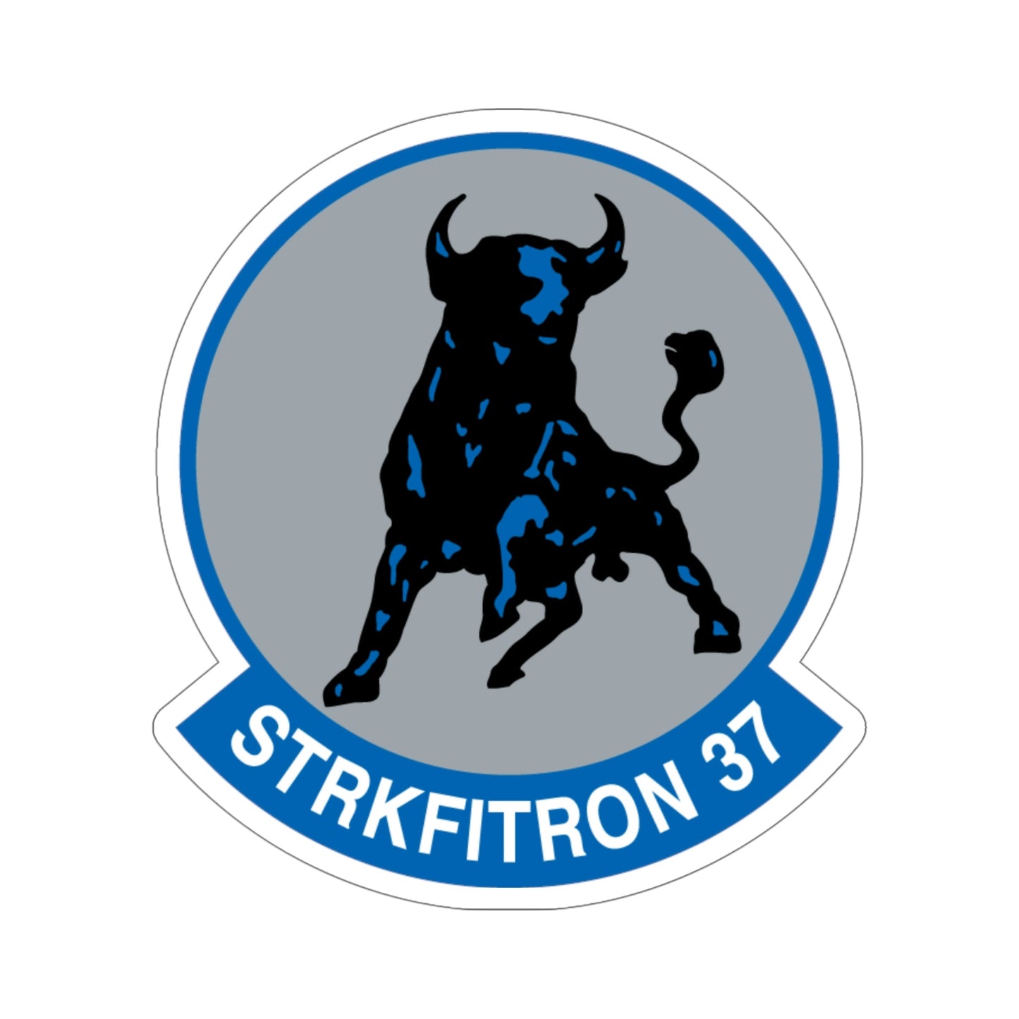 VFA 37 Ragin' Bulls STRKFITRON 37 (U.S. Navy) STICKER Vinyl Die-Cut Decal-6 Inch-The Sticker Space