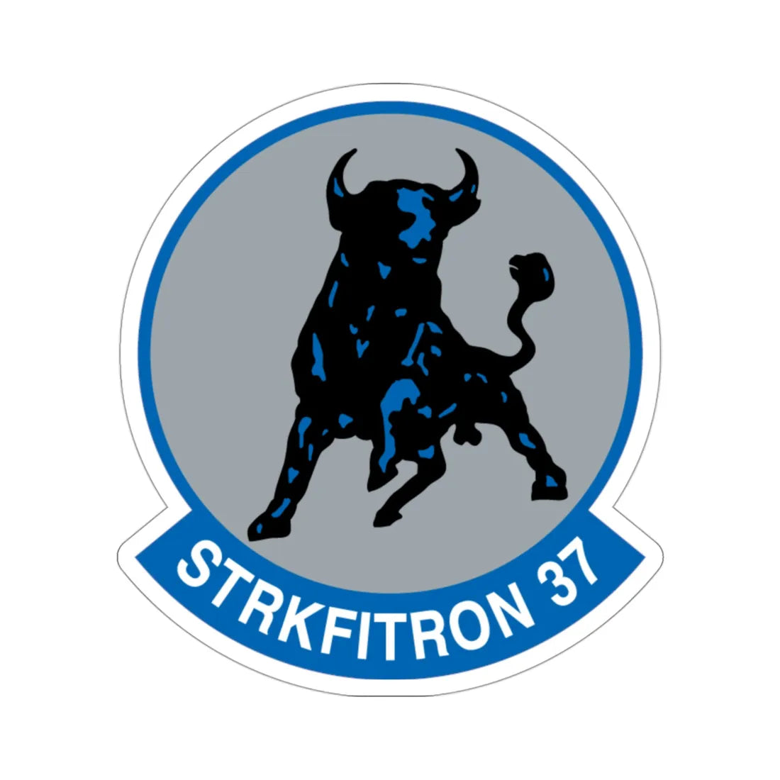 VFA 37 Ragin' Bulls STRKFITRON 37 (U.S. Navy) STICKER Vinyl Die-Cut Decal 3 Inch - The Sticker Space