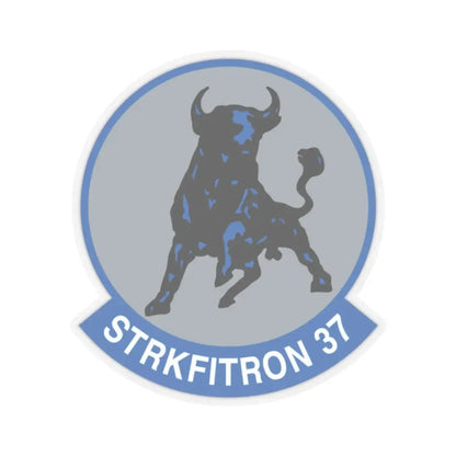 VFA 37 Ragin' Bulls STRKFITRON 37 (U.S. Navy) STICKER Vinyl Kiss-Cut Decal 2 Inch Transparent - The Sticker Space