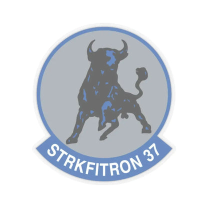 VFA 37 Ragin' Bulls STRKFITRON 37 (U.S. Navy) STICKER Vinyl Kiss-Cut Decal 3 Inch Transparent - The Sticker Space